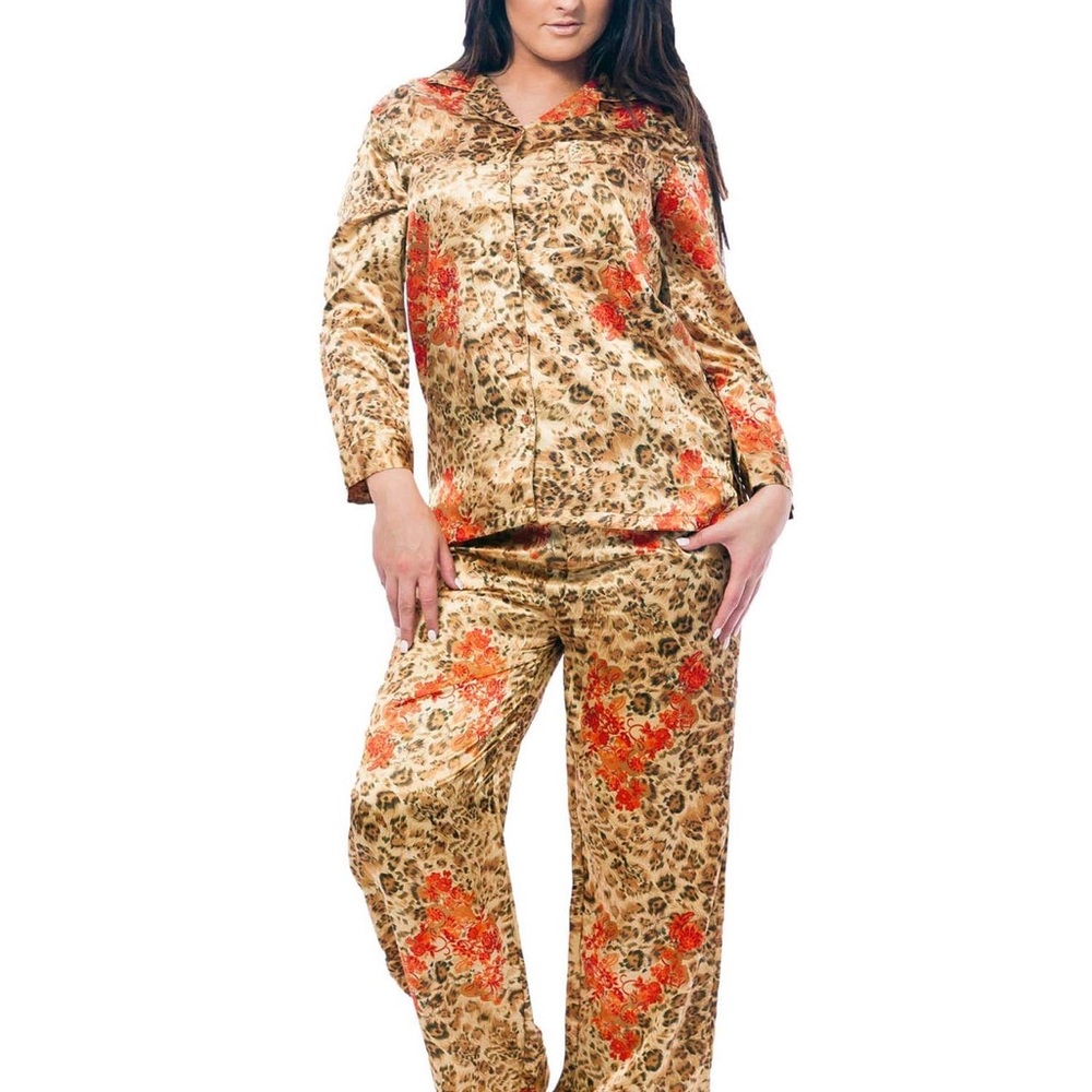Up2date Fashion
Women's Pajama Set / Pajamas / Pyjamas / PJs, Satin B28